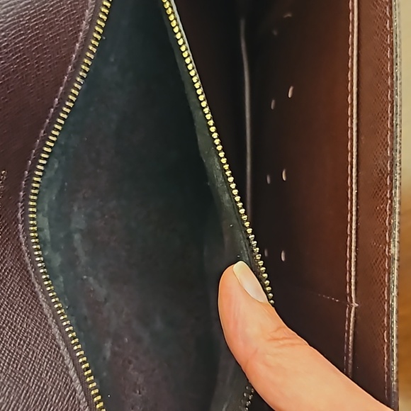 Louis Vuitton Tiaga Clutch Wristlet w Gold Chain Shoulder Strap,Burgandy Leather - Picture 12 of 17